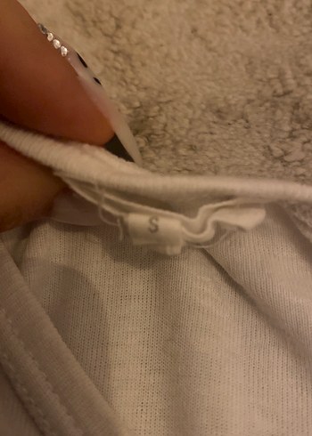 Beyaz Baskılı Kısa Kollu Kadın Tişört - Görsel 2