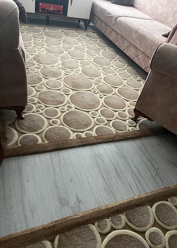 Pierre Cardin Çağdaş Desenli Kahverengi Gri Halı
