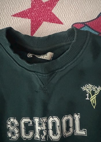 Diğer Çocuk Yeşil Baskılı Sweatshirt