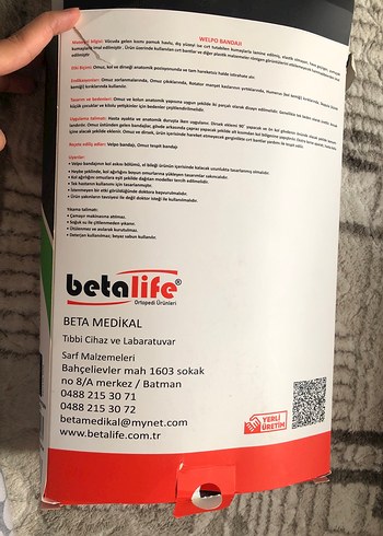 Betalife Siyah Pilates Bandı, kol omuz bandajlı - Görsel 3