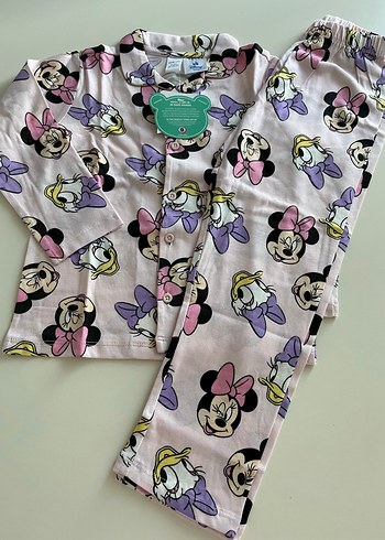 Pembe Baskılı Uzun Kollu Pijama Takımı