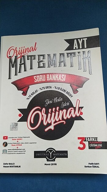 Orijinal yayınları ayt matematik soru bankası