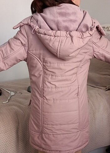 11-12 Yaş Beden mor Renk Kız çocuk mont