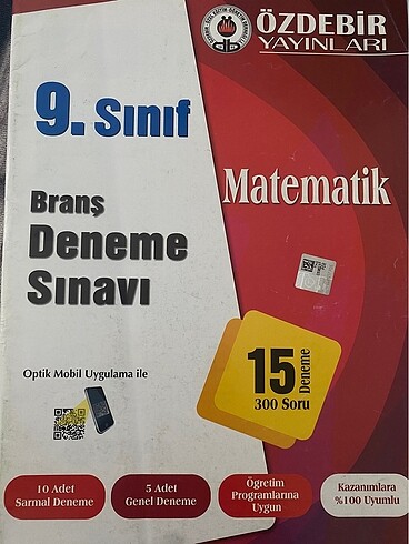 özdebir yayınları 9. sınıf matematik deneme