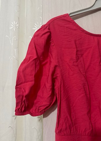 LC Waikiki pembe Uzun viskoz Elbise