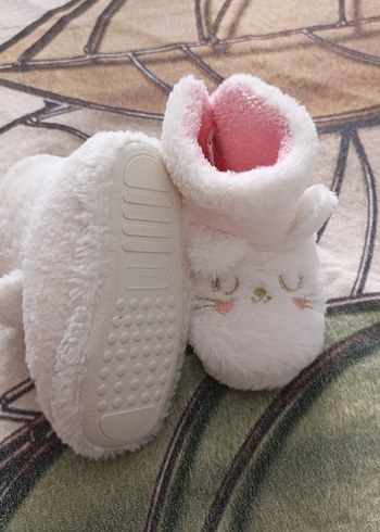 Kız Çocuk Beyaz Nakışlı Sıcak panduf - Görsel 20