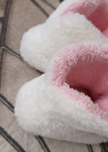 Kız Çocuk Beyaz Nakışlı Sıcak panduf - Görsel 8