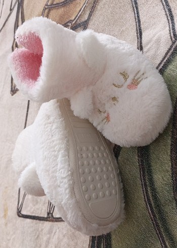 Kız Çocuk Beyaz Nakışlı Sıcak panduf - Görsel 18