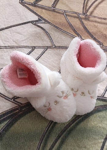 Kız Çocuk Beyaz Nakışlı Sıcak panduf - Görsel 13