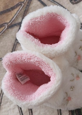 Kız Çocuk Beyaz Nakışlı Sıcak panduf - Görsel 9