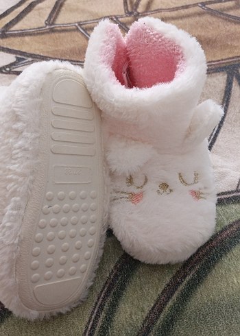 Kız Çocuk Beyaz Nakışlı Sıcak panduf - Görsel 19