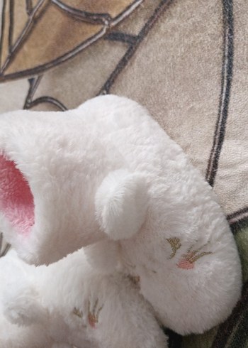 Kız Çocuk Beyaz Nakışlı Sıcak panduf - Görsel 16