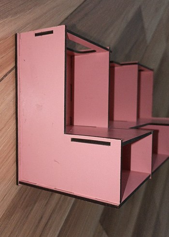 Pastel Pembe Çocuk Rafı - Görsel 4