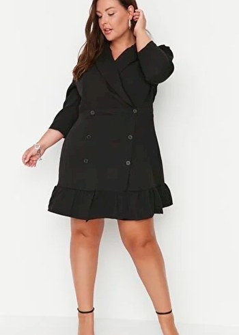 Trendyolmilla Curve Truvakar Ceket Elbise - Görsel 2