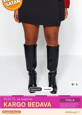 Trendyolmilla Curve Düğmeli Siyah Mini Şort Etek - Görsel 2