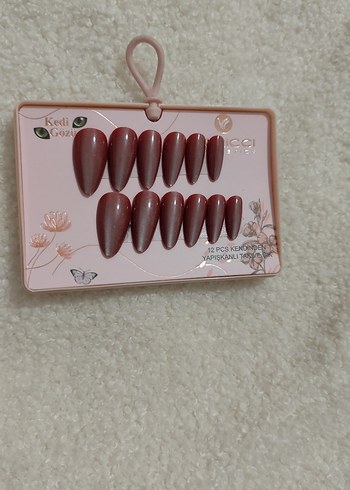 Gül Kurusu Parlak Takma Tırnak Seti - Görsel 3