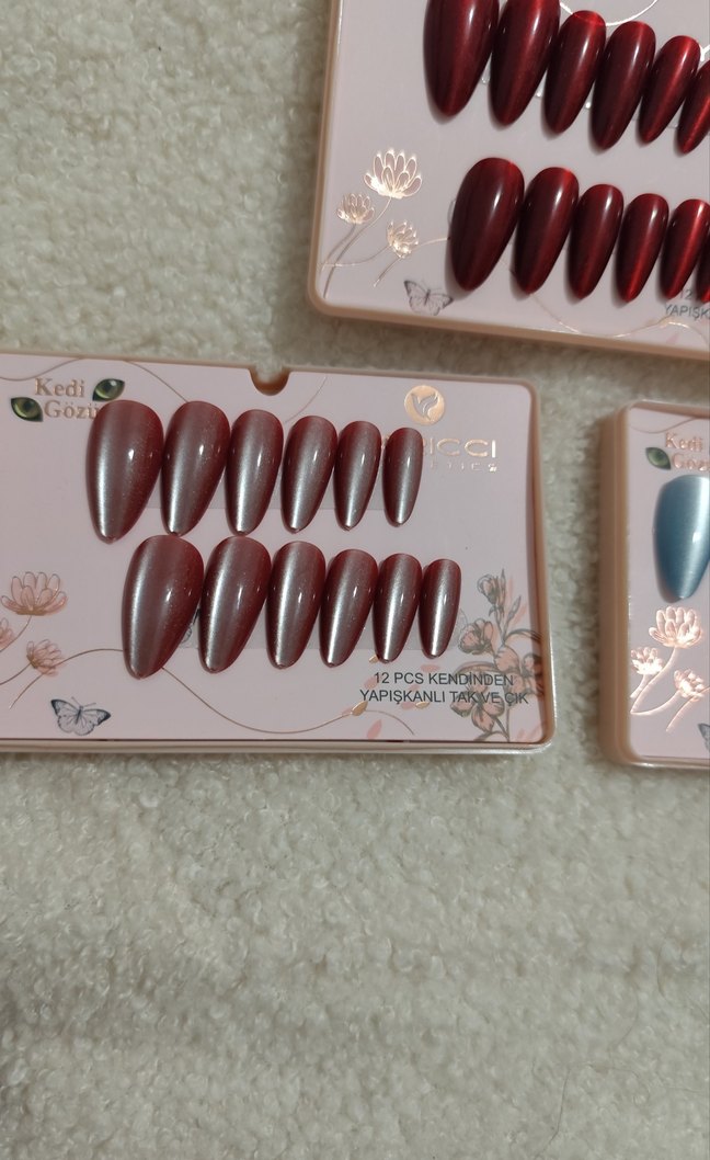 Gül Kurusu Parlak Takma Tırnak Seti - Görsel 2