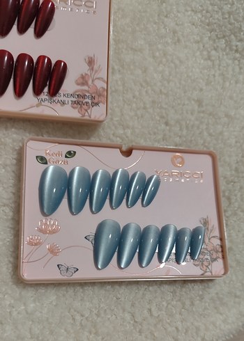 Parlak Renkli Takma Tırnak Seti 3 Adet - Görsel 3