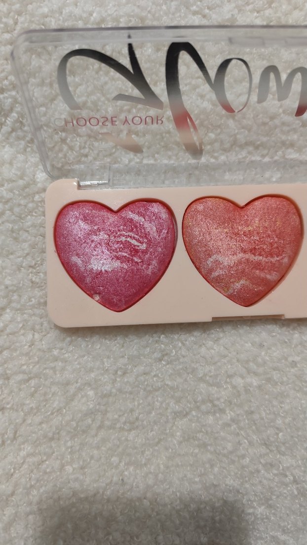 Pembe Kalp Şeklinde Highlighter Paleti - Görsel 4