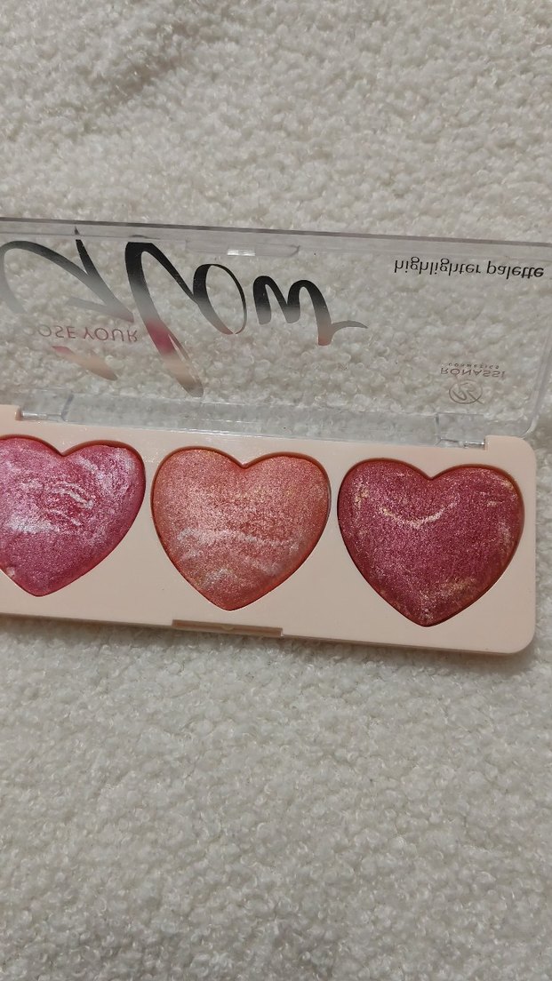 Pembe Kalp Şeklinde Highlighter Paleti - Görsel 2