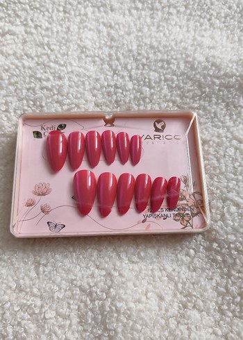 Parlak Pembe Yapışkanlı Takma Tırnak Seti - Görsel 4