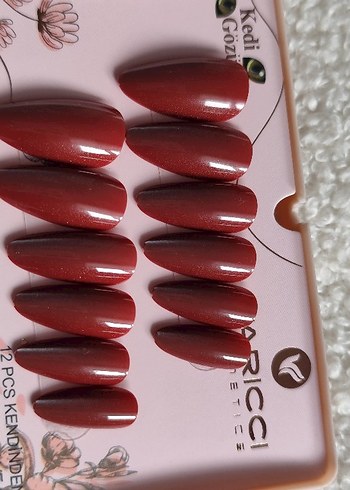 Bordo Kendinden Yapışkanlı Tırnak Süsleri - Görsel 4