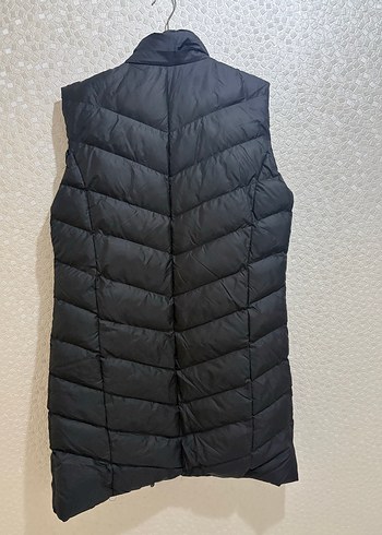 Siyah Fermuarlı Kadın Midi Şişme Yelek - Görsel 3