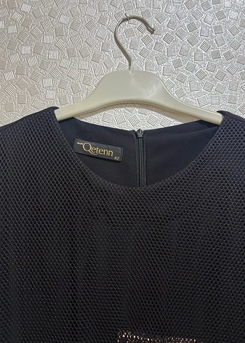 Siyah Kadın Uzun Kollu Baskılı Tunik - Görsel 5