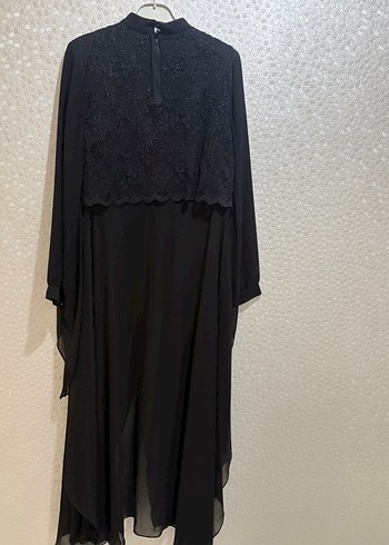 Uzun Siyah Gotik Kadın Elbisesi - Görsel 3