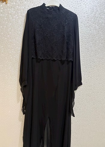 Uzun Siyah Gotik Kadın Elbisesi - Görsel 2