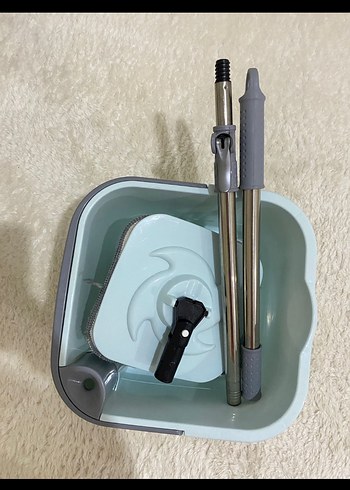 Kirli su temiz su ayıran döner başlıklı mop - Görsel 4