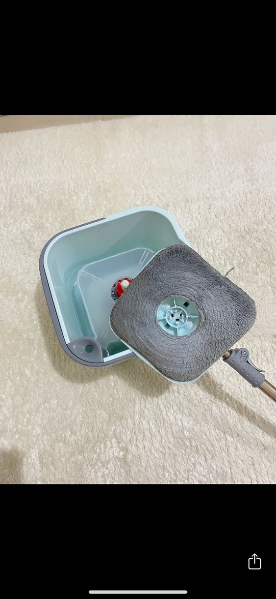 Kirli su temiz su ayıran döner başlıklı mop - Görsel 3