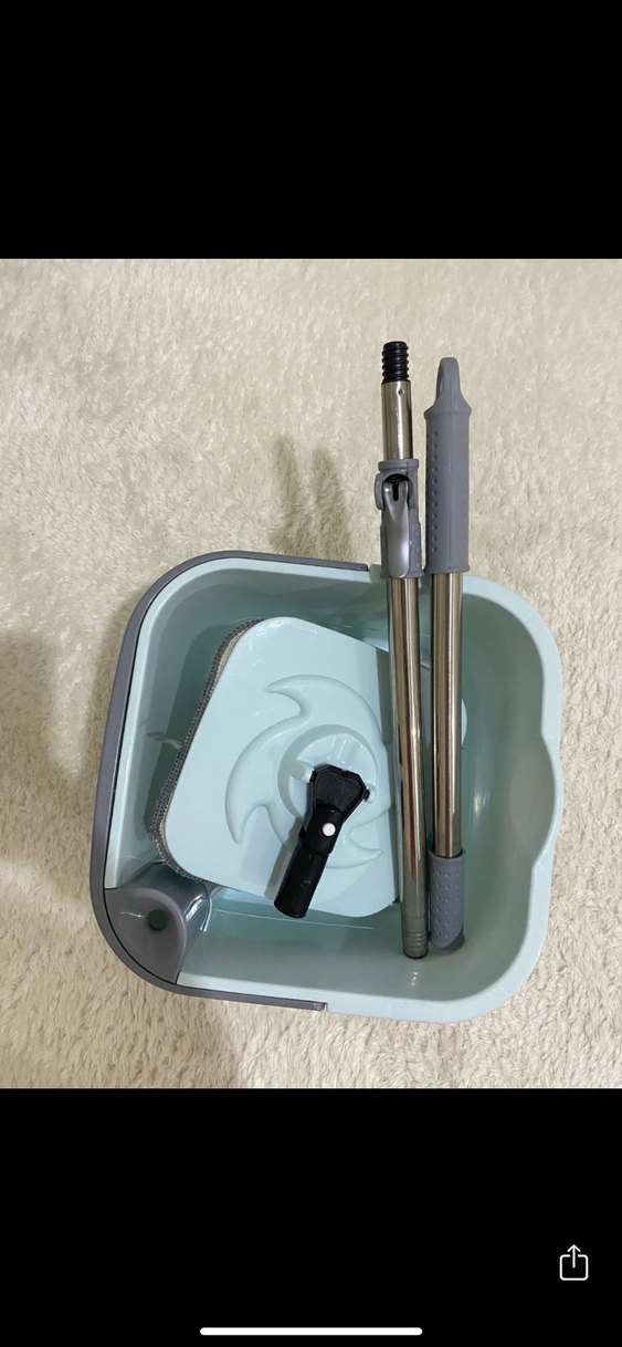 Kirli su temiz su ayıran döner başlıklı mop - Görsel 4