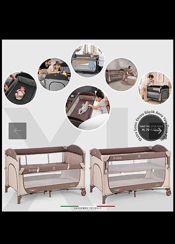Beden kahverengi Renk Elele Park Yatak 60×120 + Kraft Yatak+ Reflü Yatağı
