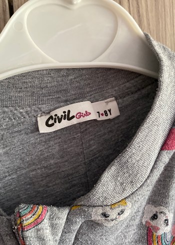 Civil Kız Çocuk Gri Fermuarlı Polar uyku tulumu