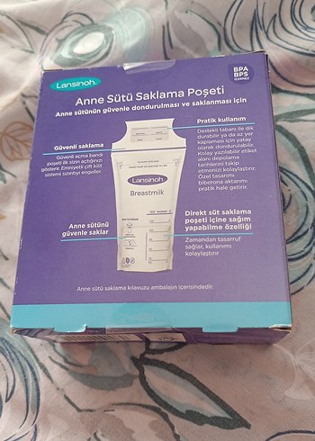 Lansinoh Anne Sütü Saklama Poşeti 180 ml 50 adet - Görsel 2
