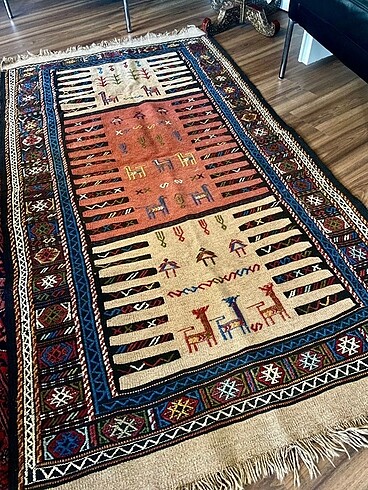 #İran Koçan saf yün kilim #Vintage
