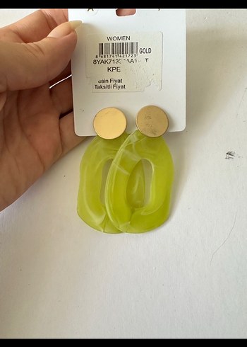 Şeffaf Yeşil Midi Küpe