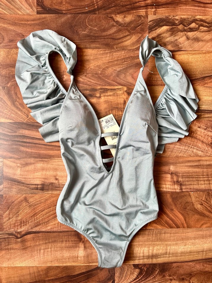 Mavi Strappy Kadın Mayo - Görsel 3