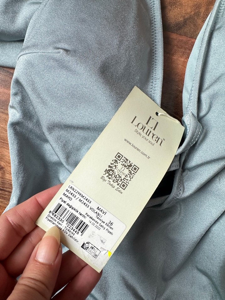 Mavi Strappy Kadın Mayo - Görsel 4