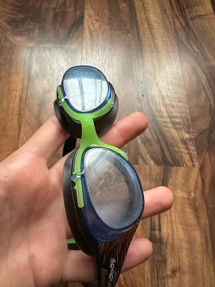 Yeşil Bağcıklı Cocuk Yüzücü Gözlüğü - Görsel 3