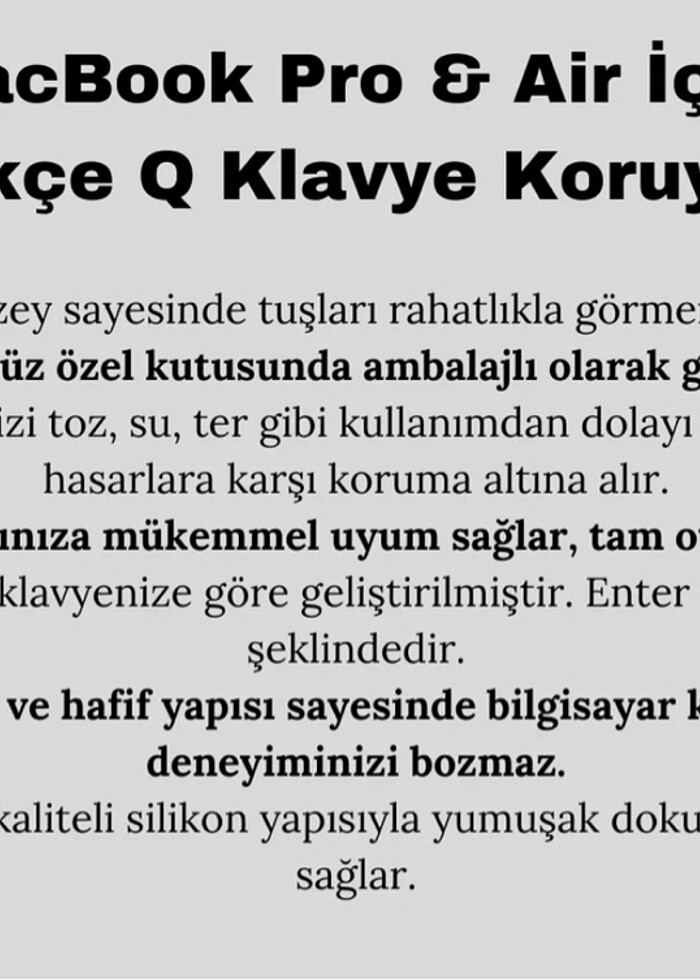 MacBook Klavye Koruyucu - Görsel 3