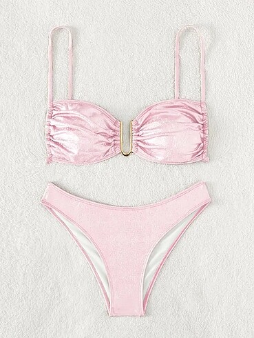 Sheinside Pembe Bikini Seti