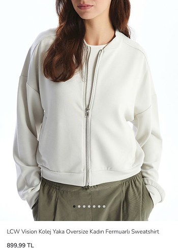 LCW Vision Kadın Oversize Fermuarlı Sweatshirt