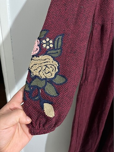 xl Beden bordo Renk Triko elbise