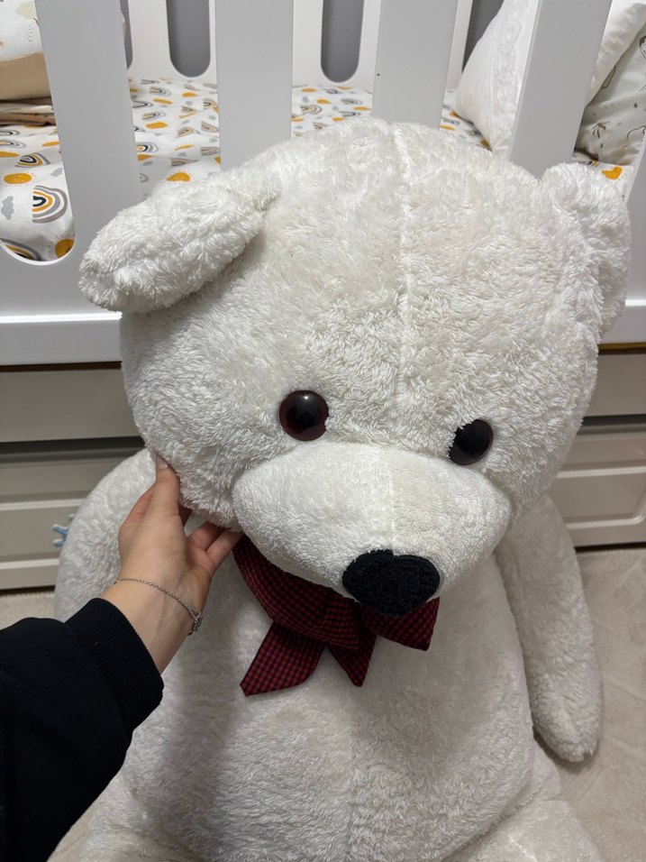 Beyaz Peluş Oyuncak Ayı - Görsel 3