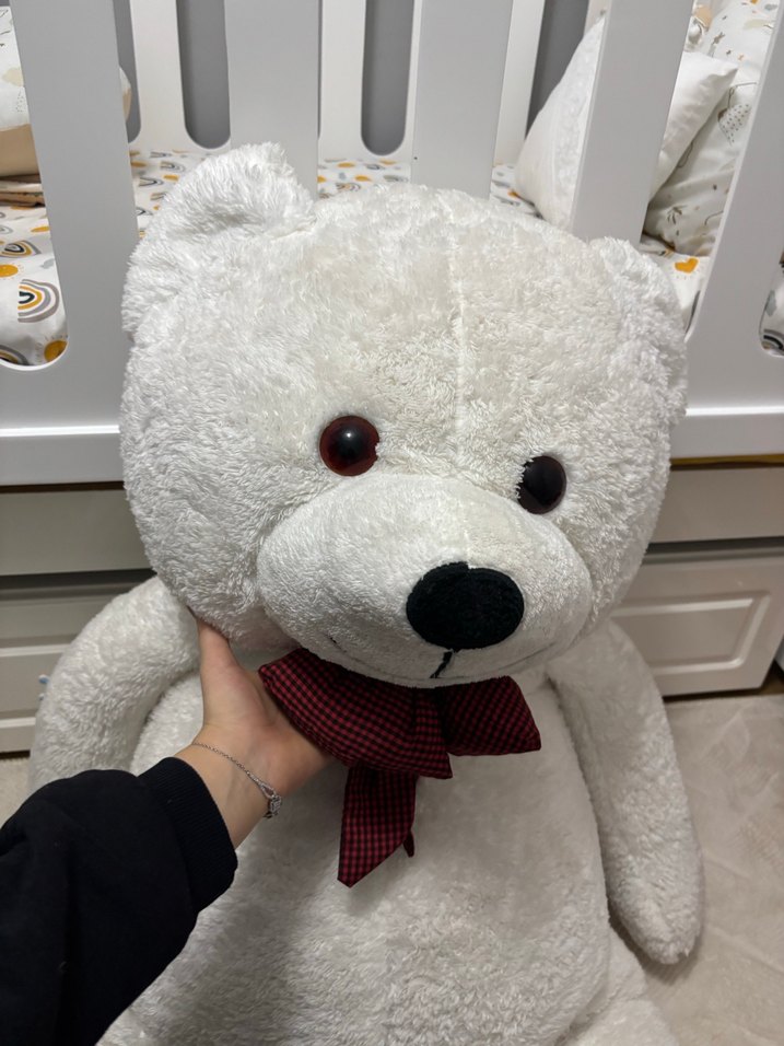 Beyaz Peluş Oyuncak Ayı - Görsel 2