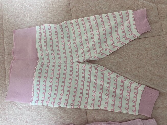 3 Ay Beden beyaz Renk Kız bebek pijama altı(2 adet)