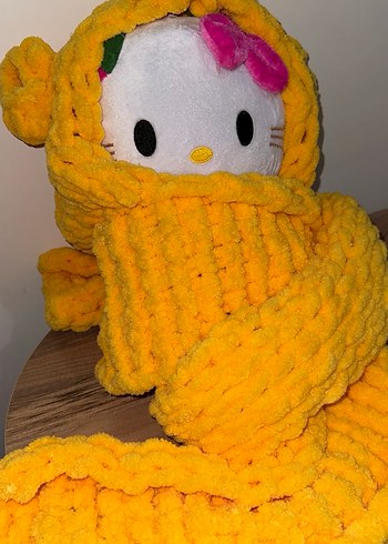 Şapkalı Atkı El Örme - Görsel 4