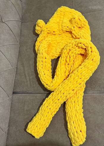 Şapkalı Atkı El Örme - Görsel 2